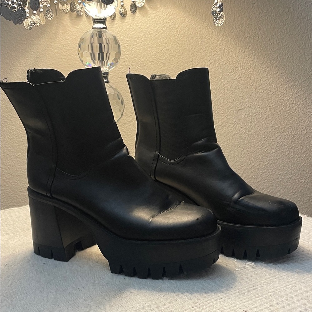 Madden Girl Black Heeled Boots